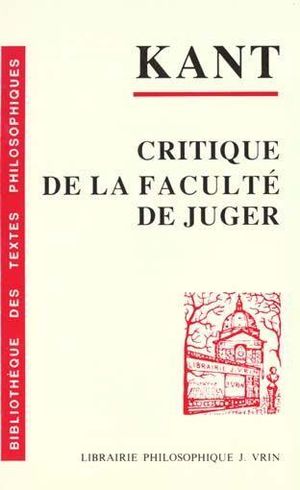 Critique de la faculté de juger