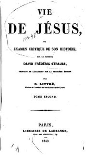 La vie de Jésus, ou examen critique de son histoire