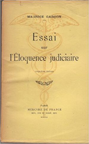 Essai sur l'Éloquence judiciaire