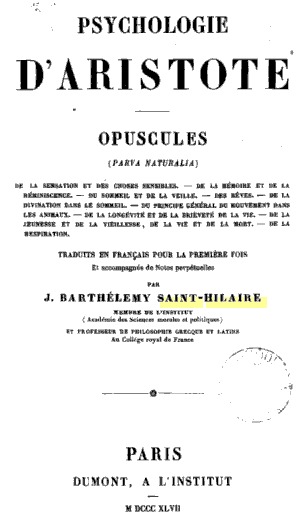 Opuscules (Parva Naturalia)