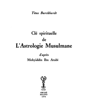 Clé spirituelle de l'astronomie musulmane
