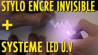 Expérience Stylo encre invisible + Système de Led U.V