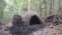 Reusable charcoal mound