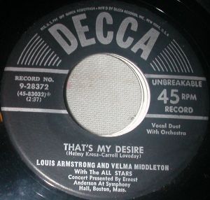 That's My Desire / Baby, It's Cold Outside (Single)