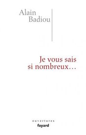 Couverture Je vous sais si nombreux Couverture Je vous sais si nombreux