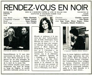 Les rendez-vous en noir