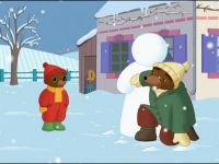 Petit Ours Brun fait un bonhomme de neige