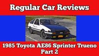 1985 Toyota AE86 Sprinter Trueno, Part 2