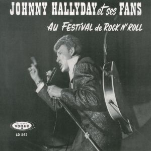 Johnny Hallyday et ses "fans" au festival de rock 'n' roll