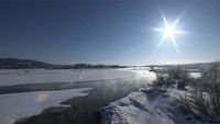 Harsh Winter on the Tokachi River