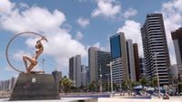 Fortaleza, the famous holiday destination of Brazil.