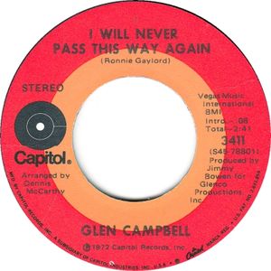 I Will Never Pass This Way Again (Single)