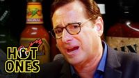 Bob Saget Hiccups Uncontrollably While Eating Spicy Wings