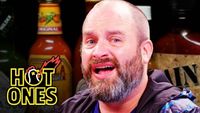 Tom Segura Tears Up While Eating Spicy Wings