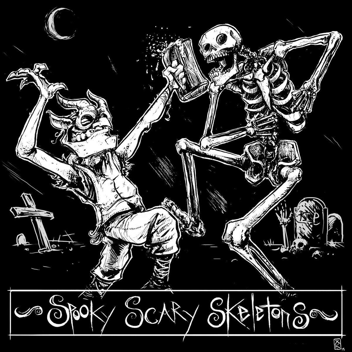 Spooky scary skeletons перевод