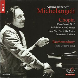 Chopin: Piano Sonata no. 2 / Ballade no. 1 in G minor / Valse no. 17 en E-flat major / Fantaisie in F minor / Rachmaninov: Piano