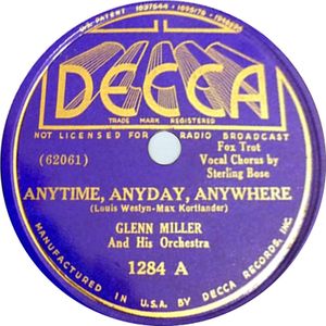 Anytime, Anyday, Anywhere / Wistful and Blue (Single)