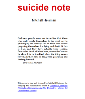 suicide note
