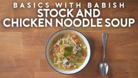 Stock & Chicken Noodle Soup