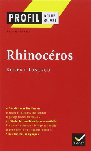 Profil d'une oeuvre - Rhinocéros