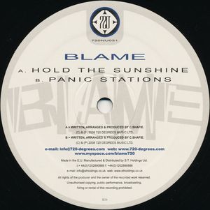Hold the Sunshine / Panic Stations (Single)