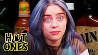 Billie Eilish Freaks Out While Eating Spicy Wings