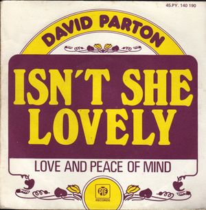 Isn't She Lovely / Love and Peace of Mind (Single)