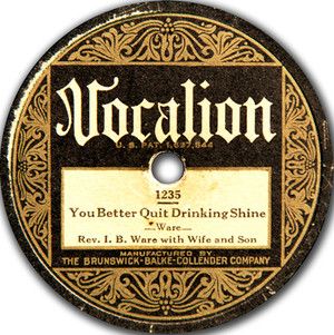 I Wouldn’t Mind Dying / You Better Quit Drinking Shine (Single)