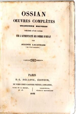 Ossian - Œuvres complètes