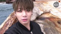 Jung Kook's self-cam with seagull in the sea (Jacket Shooting)