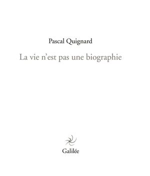 La vie n'est pas une biographie