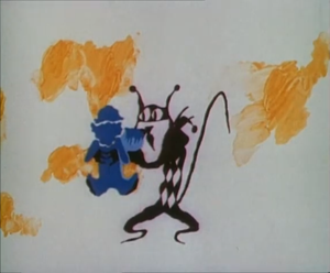 Le chiot bleu ciel
