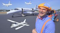 Blippi Flies in a Private Jet