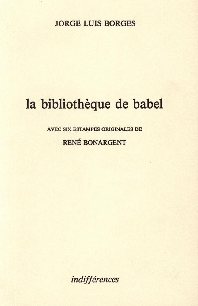La Bibliothèque de Babel Luis SensCritique