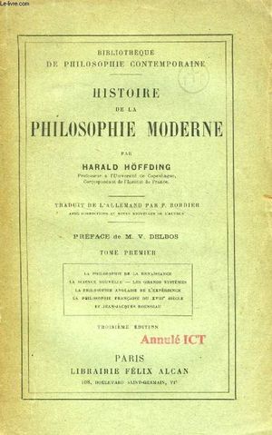 Histoire de la philosophie moderne