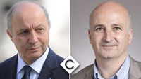 Avec Laurent Fabius et Bernard Jomier