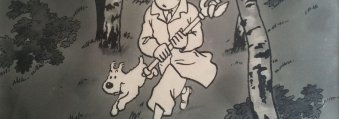 Cover Le Sceptre d'Ottokar - Les Aventures de Tintin, tome 8 (première version N&B)