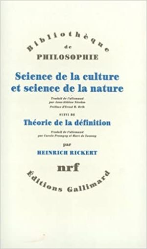 Science de la culture et science de la nature