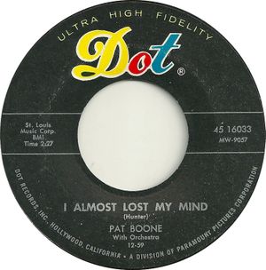 I Almost Lost My Mind / Friendly Persuasion (Thee I Love) (Single)