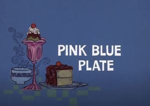 Pink Blue Plate