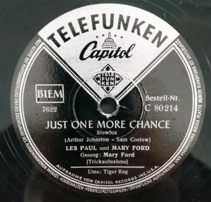 Just One More Chance / Tiger Rag (Single)