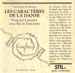 Les caractères de la danse