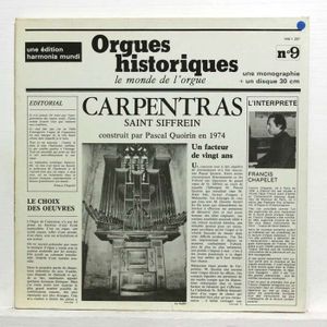 Orgues historiques, n° 9 - Carpentras / Saint Siffrein