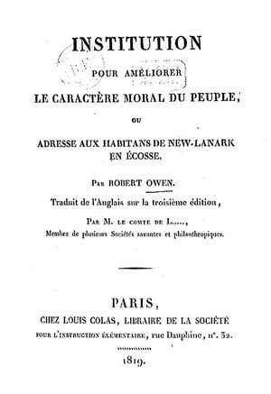 Institution pour améliorer le caractère moral du peuple