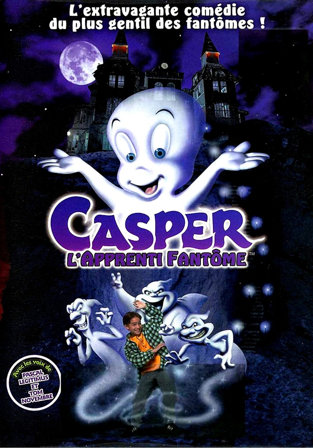 T-shirt Vintage Casper Le Fantôme Années 90 Taille S Noir - Coton Manches Courtes