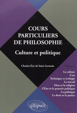 Cours particuliers de philosophie, volume 1