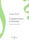 Comment meurt la littérature