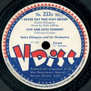 I Never Felt This Way Before / Live and Love Tonight / The Story of Two Cigarettes / Cabaret (EP)