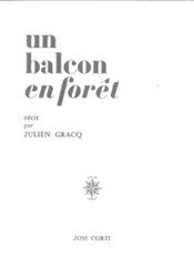 Couverture Un balcon en forêt Couverture Un balcon en forêt