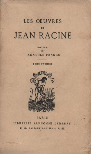 Les Oeuvres De Jean Racine - Tome Premier.